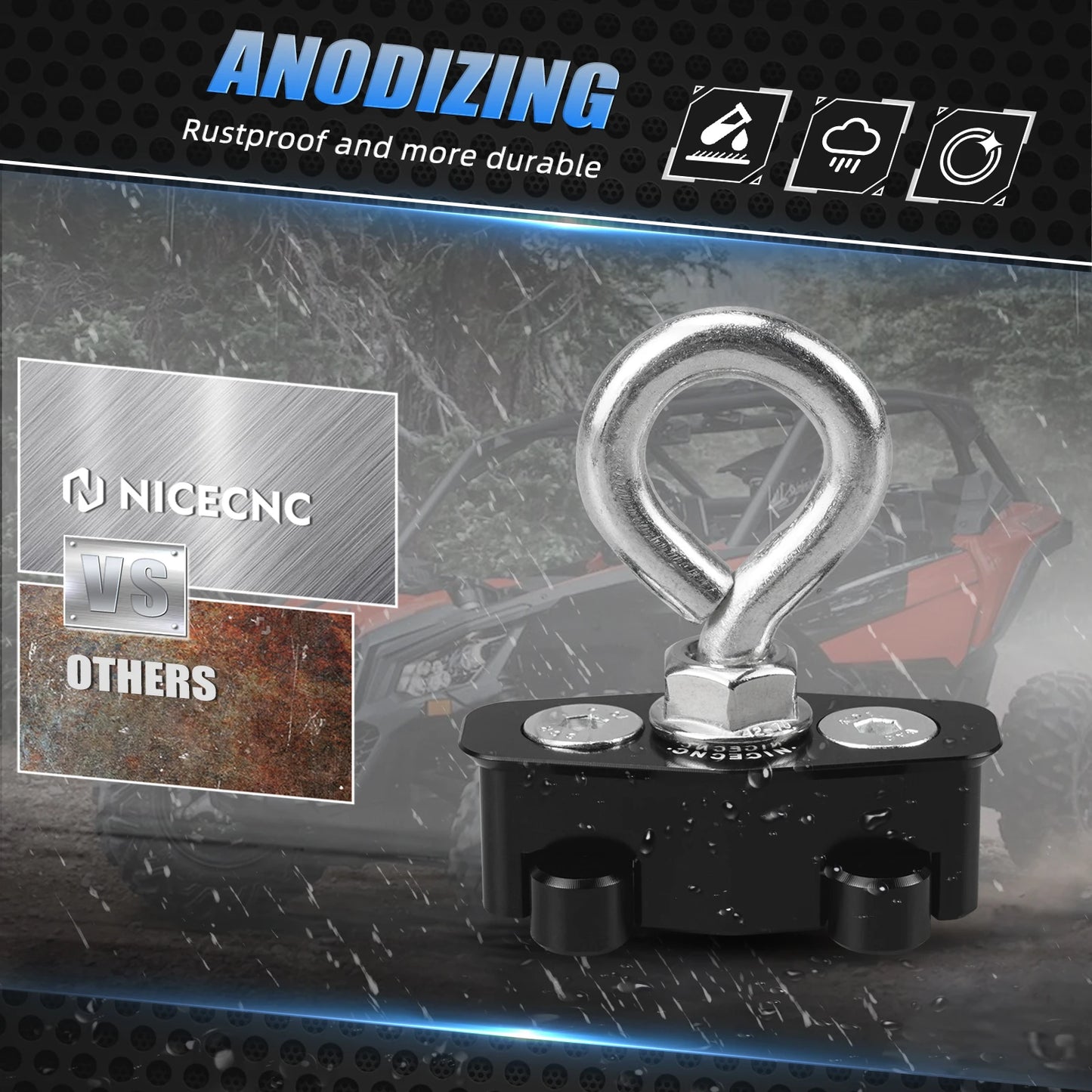 Kit 2 Ancoragens de Amarração em Alumínio para Can-Am Maverick X3 2017-2021