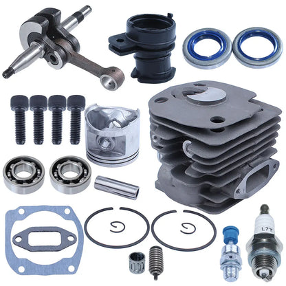 Kit Cilindro Completo 50mm com Virabrequim e Pistão para Motosserra Husqvarna 362 / 365 / 371 / 372 / 372XP