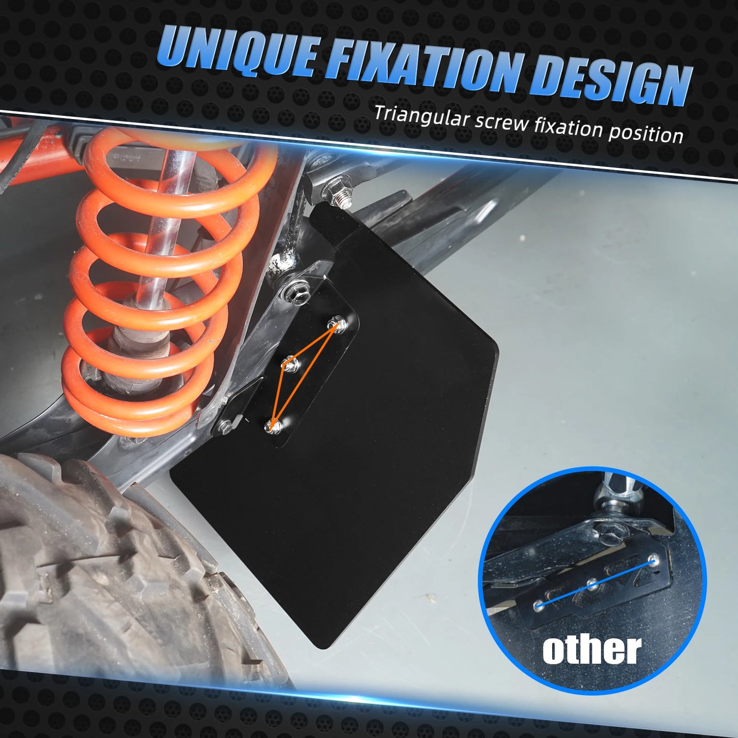 Parabarro Traseiro HDPE para Can-Am Maverick X3/X3 Max Kit Defletor de Pedras