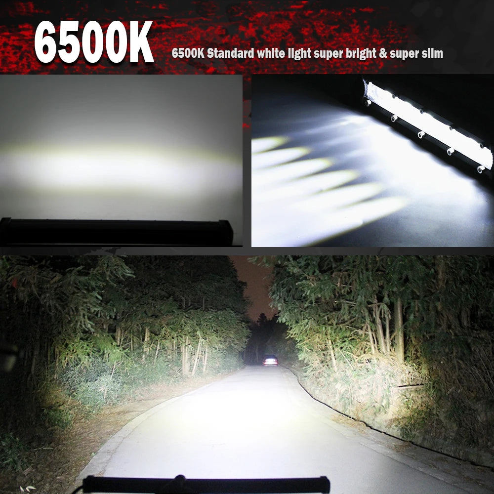 Barra de LED 6D Ultra Strip Off-Road | 8” / 14” / 20” Polegadas