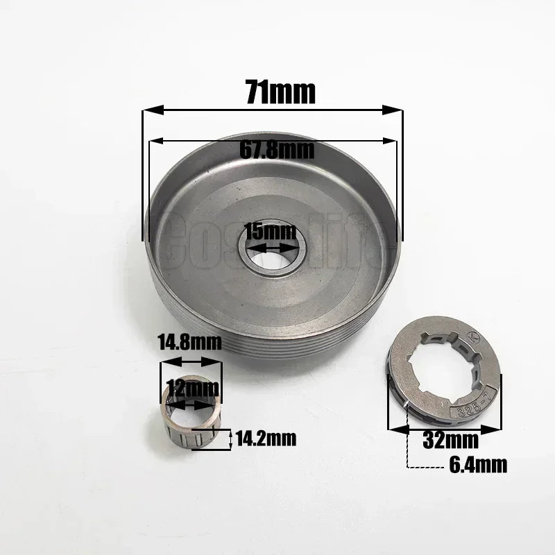 Kit de Peças para Embreagem / Tambor / Bomba de Óleo / Engrenagem e Rolamento para Motosserras Chinesas