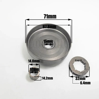 Kit de Peças para Embreagem / Tambor / Bomba de Óleo / Engrenagem e Rolamento para Motosserras Chinesas