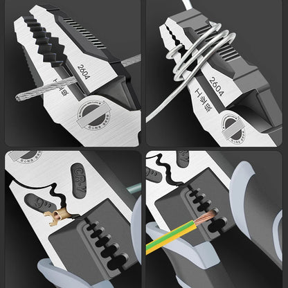 Alicate Multifuncional Universal 8" e 9" em Aço Carbono CR-V para Corte, Decapagem e Crimpagem