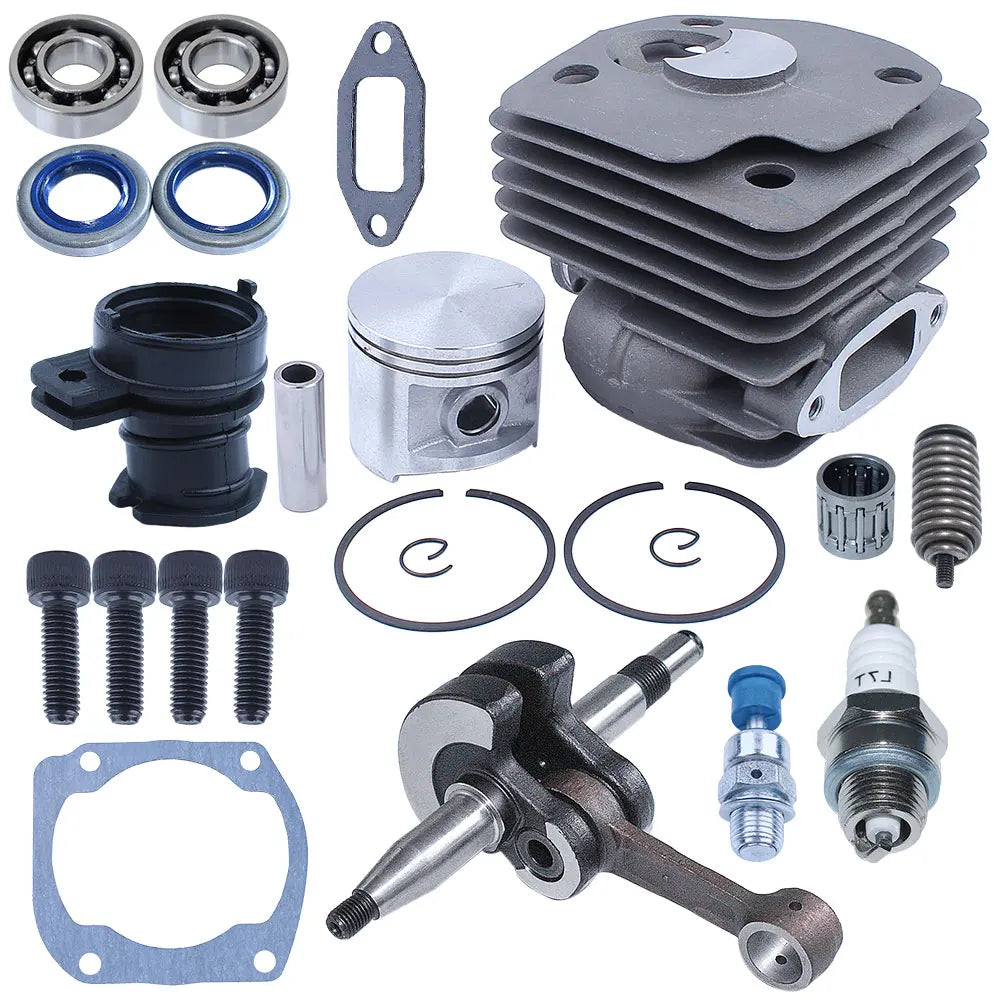 Kit Cilindro Completo 50mm com Virabrequim e Pistão para Motosserra Husqvarna 362 / 365 / 371 / 372 / 372XP