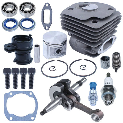 Kit Cilindro Completo 50mm com Virabrequim e Pistão para Motosserra Husqvarna 362 / 365 / 371 / 372 / 372XP