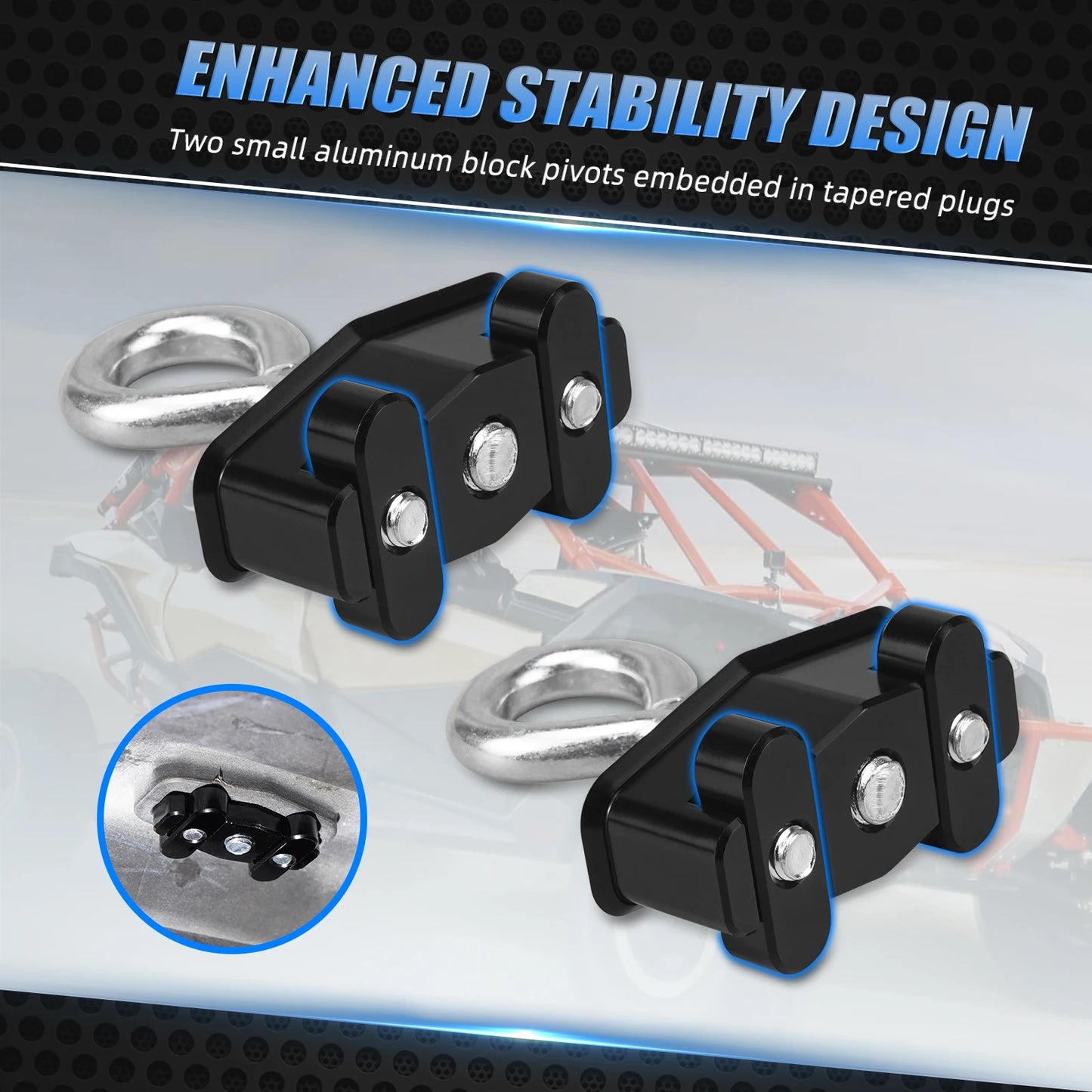 Kit 2 Ancoragens de Amarração em Alumínio para Can-Am Maverick X3 2017-2021