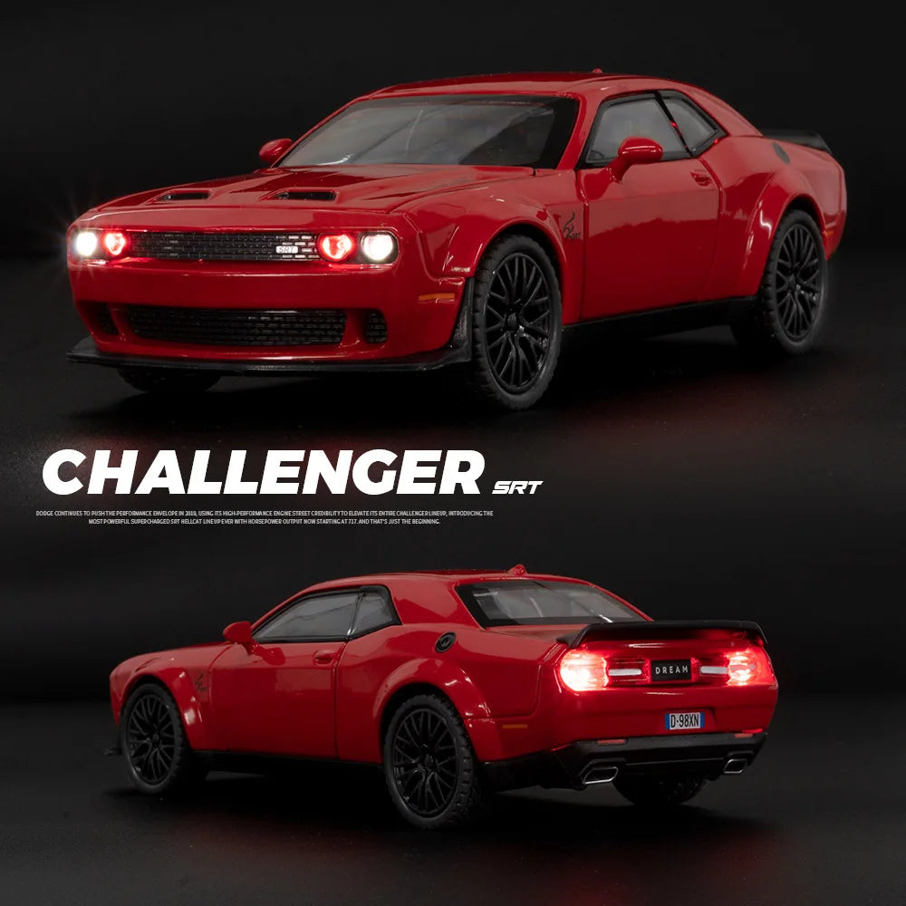 Miniatura Challenger Hellcat Redeye 1:32 em Metal com Som e Luz Maisto