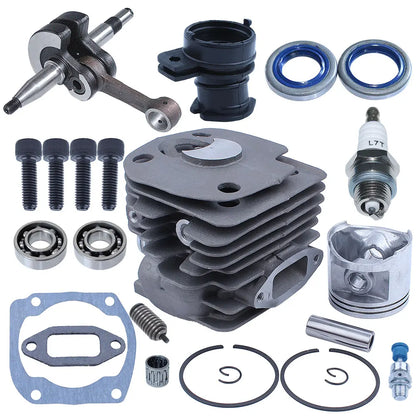 Kit Cilindro Completo 50mm com Virabrequim e Pistão para Motosserra Husqvarna 362 / 365 / 371 / 372 / 372XP
