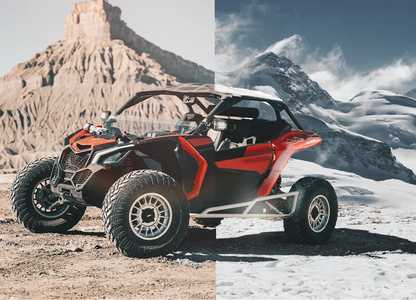 Paralama Super Estendido Vermelho para Can-Am Maverick X3 1000 Max R RR 4x4 XRC Turbo DPS (2017-2025)