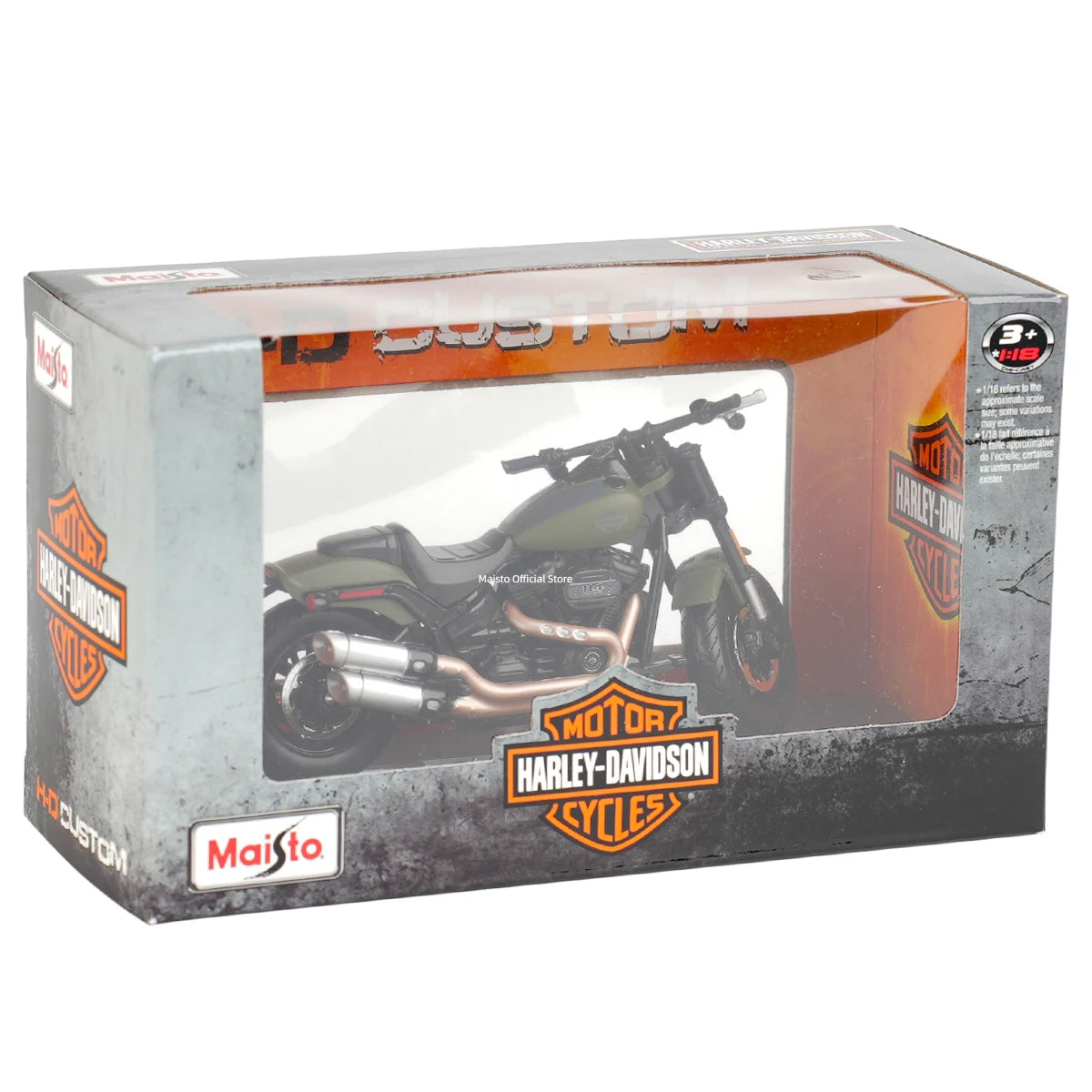 Miniatura Moto Harley-Davidson 2022 Fat Bob 114 1:18 Maisto em Metal
