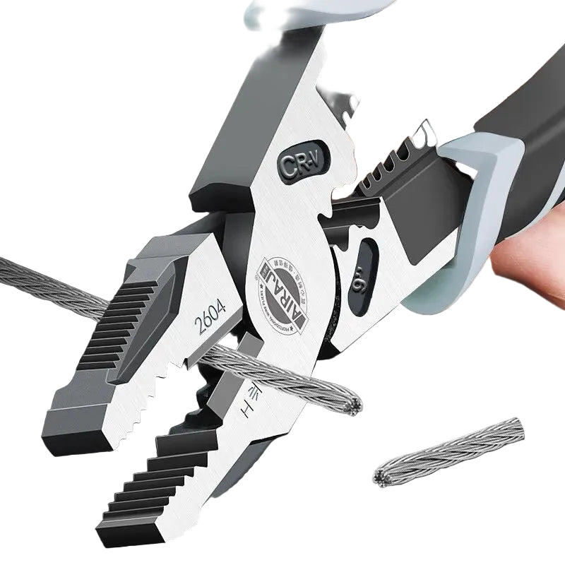 Alicate Multifuncional Universal 7" / 8" / 9" em Aço Carbono CR-V para Corte, Decapagem e Crimpagem