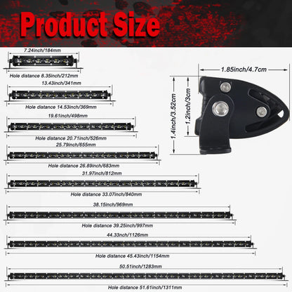 Barra de LED 6D Ultra Strip Off-Road | 8” / 14” / 20” Polegadas