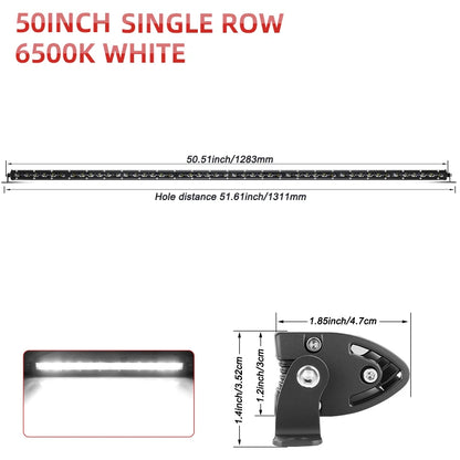 Barra de LED 6D Ultra Strip Off-Road | 8” / 14” / 20” Polegadas