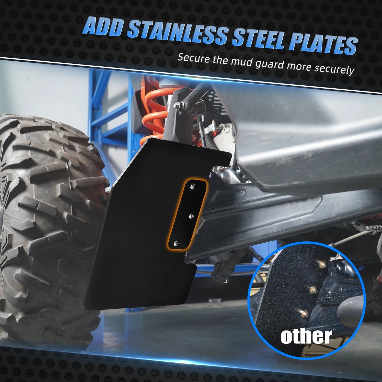 Parabarro Traseiro HDPE para Can-Am Maverick X3/X3 Max Kit Defletor de Pedras