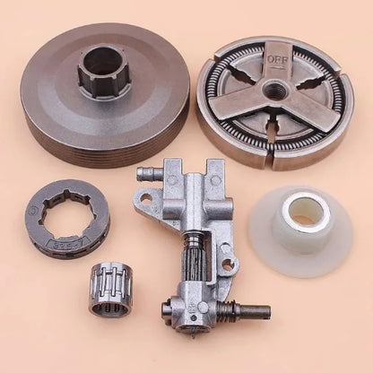 Bomba de Óleo para Motosserra 45 / 52 / 58CC Kit com Turbina e Saída de Óleo