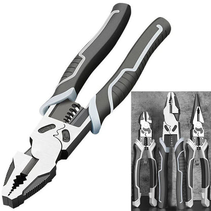 Alicate Multifuncional Universal 8" e 9" em Aço Carbono CR-V para Corte, Decapagem e Crimpagem