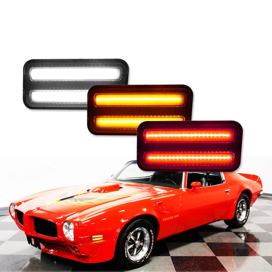 Kit Lente LED Âmbar / Branca (Frontal) e Vermelha (Traseira) para Pontiac Firebird / Trans Am 1970-1981