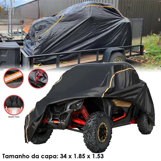 Capa de Proteção para UTV com 2 Portas em Oxford 210D - Impermeável, com Faixa Refletiva | Compatível com Can-Am Maverick X3 2017-2025