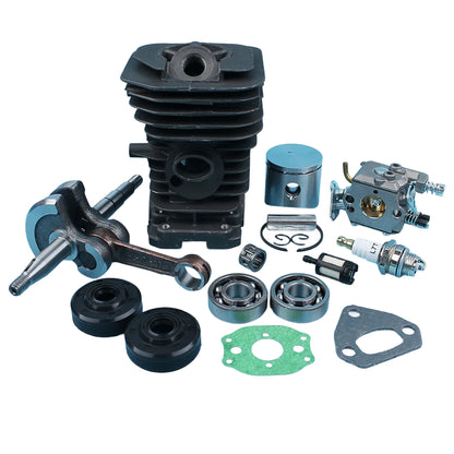Kit Cilindro 38mm, Pistão, Virabrequim e Carburador para Motosserra Husqvarna 136 / 137 / 141 / 142