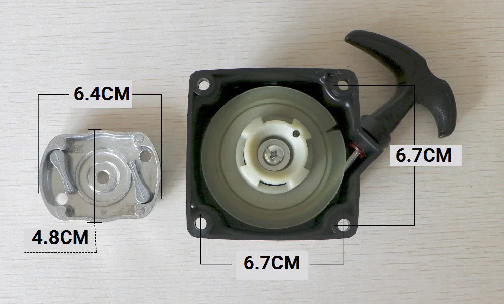 Tampa de Partida Completa para Roçadeiras 43CC / 52CC / 62CC - 4 Garras F. de porco com arrastador